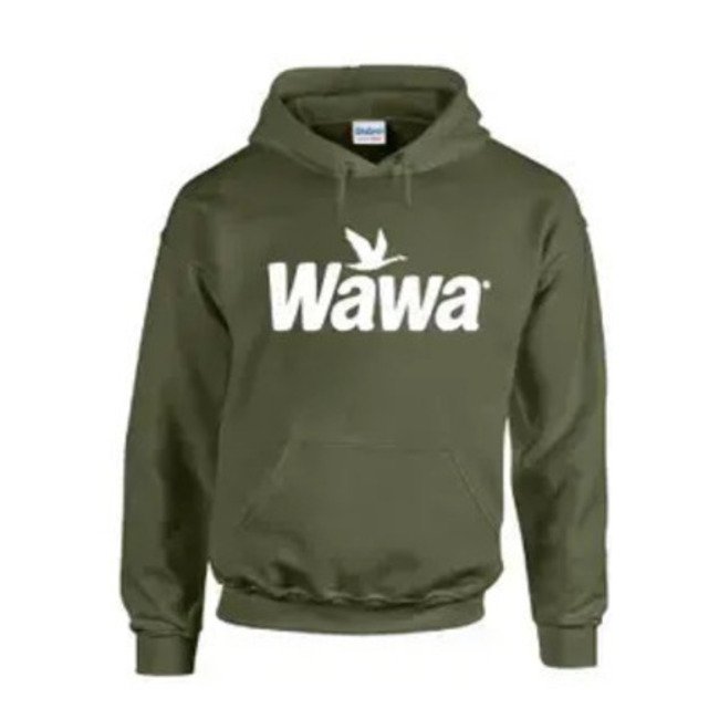 Main image of Wawa Classic Military Green Pullover Hooded Sweatshirt image