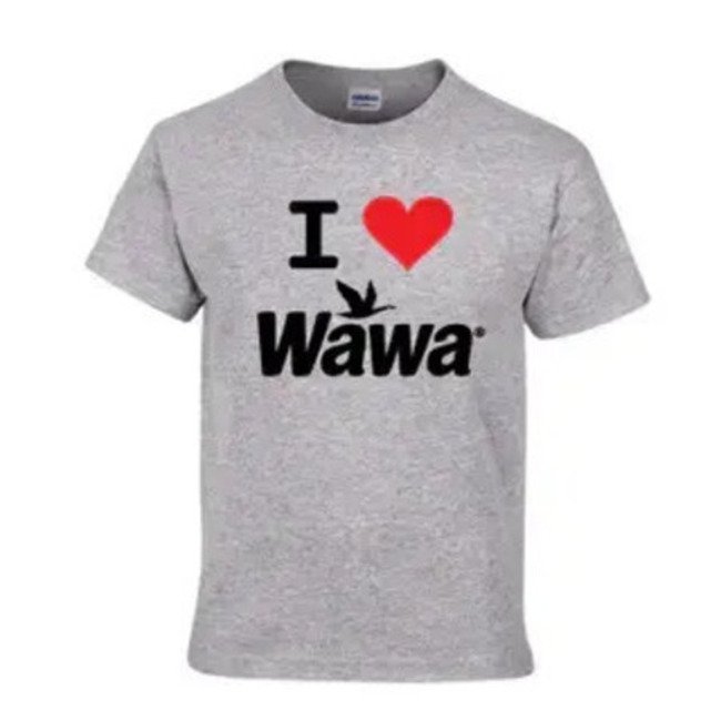 Main image of Wawa Youth Grey I Love Wawa T-shirt image