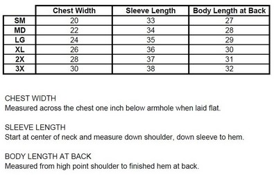 Size chart image of Unisex Goose Label Hoodie