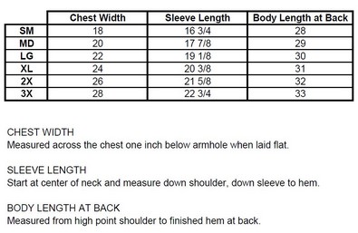 Size chart image of Wawa Era Tee