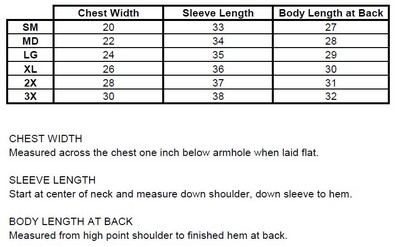 Size chart image of Leader Goose Hoodie