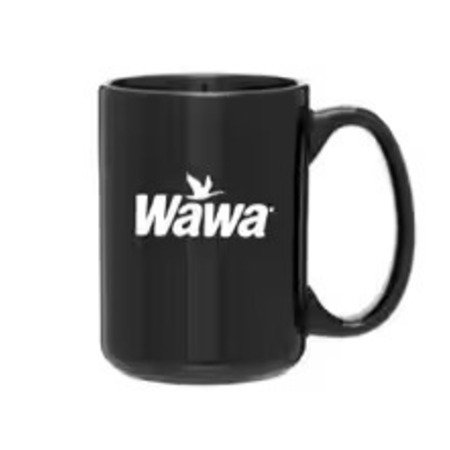 Wawa 15oz Black Glossy Stoneware Mug image