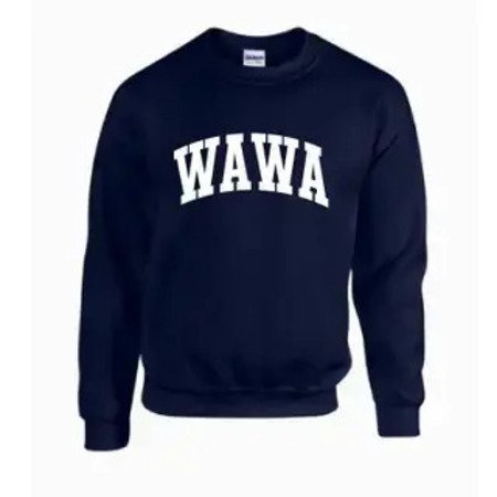 Wawa Navy Crewneck Pullover Sweatshirt image