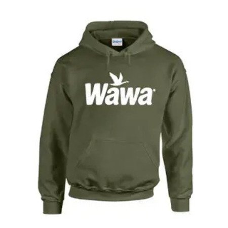 Wawa Classic Military Green Pullover Hooded Sweatshirt image